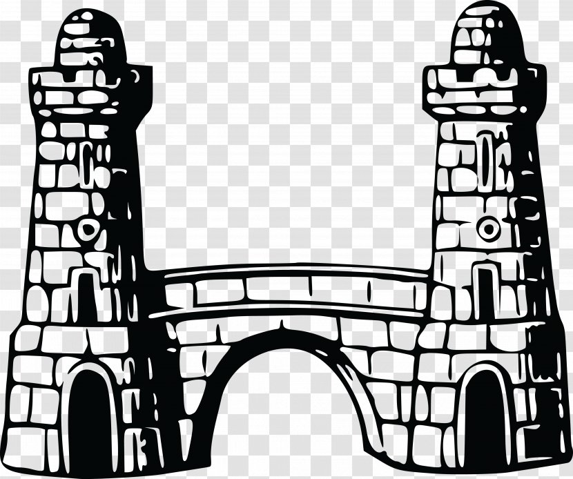 Castle Clip Art - Black And White Transparent PNG