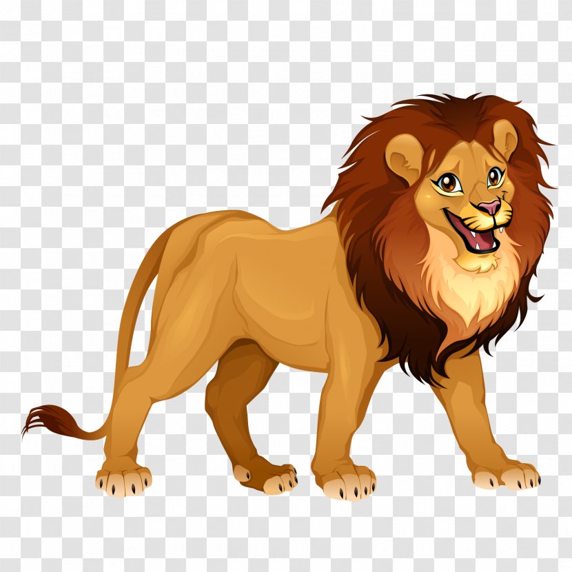 Lion Tiger Cartoon Illustration - Humour - Vector Male Transparent PNG