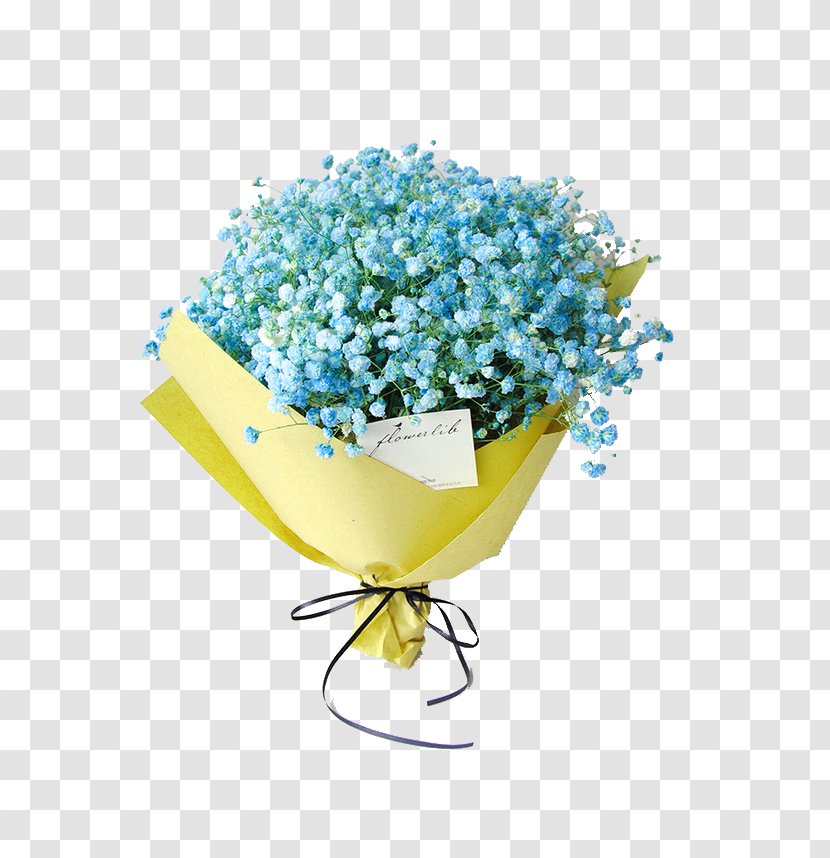 Nosegay Gypsophila Paniculata Blue Pink Flower - Blomsterbutikk - Fresh Bouquet Decoration Pattern Transparent PNG