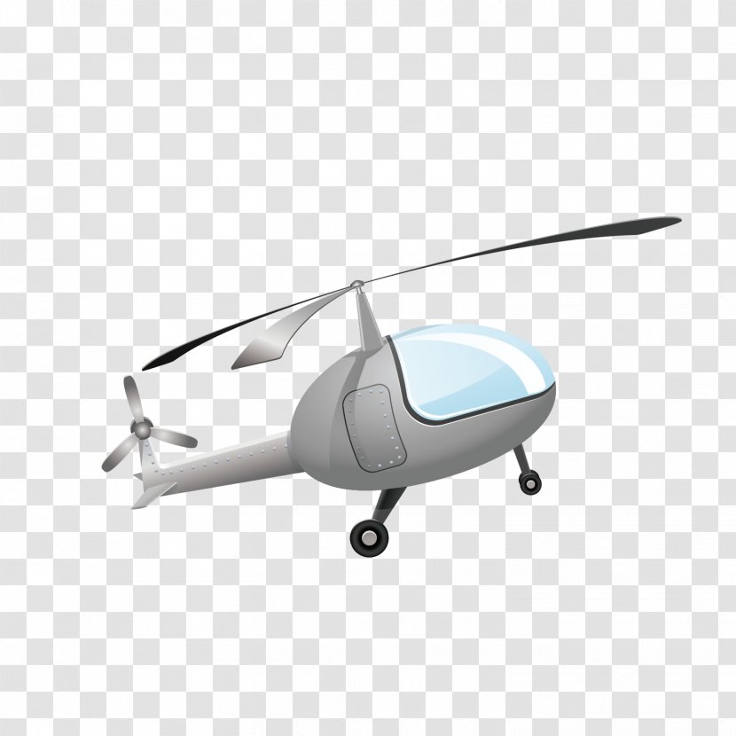 Helicopter Rotor Airplane - Vehicle - Vector Cartoon Transparent PNG
