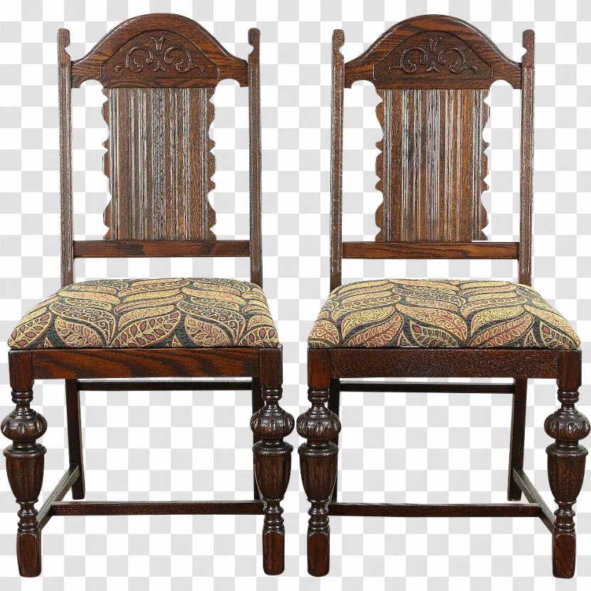 Table 1920s Jacobean Era Dining Room Chair - Antique - Furniture Transparent PNG