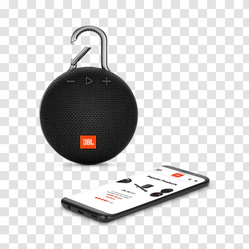 Loudspeaker JBL Clip 3 Bluetooth Speaker Handsfree Wireless Sound - Electronics Accessory Transparent PNG