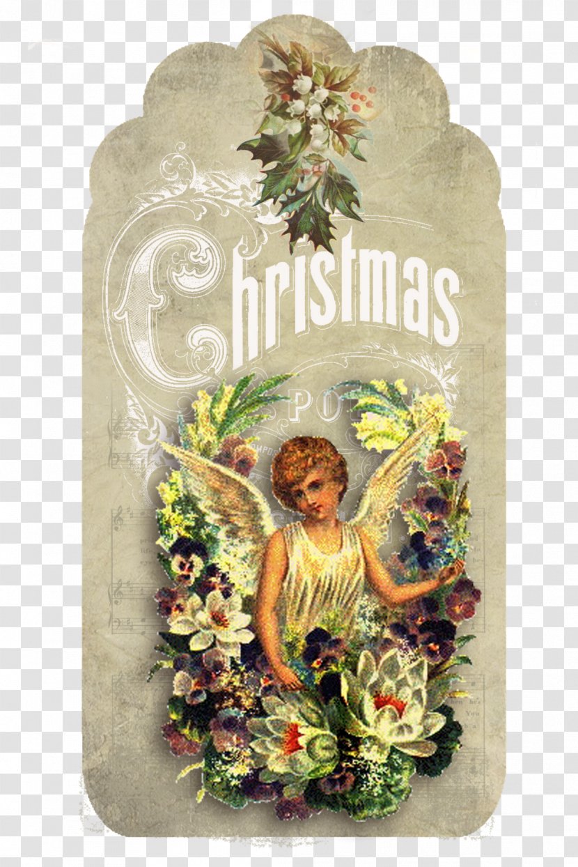 Paper Christmas Scrapbooking Vintage Clothing Angel - Cut Flowers Transparent PNG