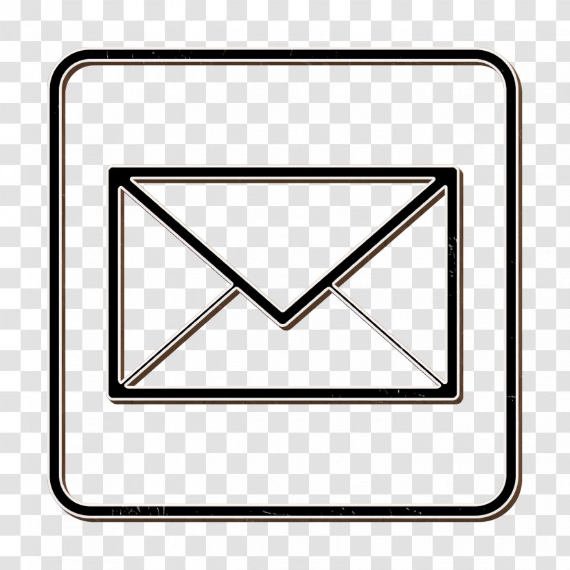 Mail Icon - Line Art - Triangle Transparent PNG