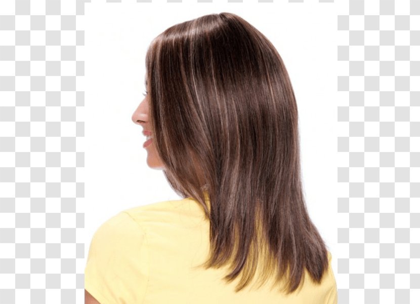 Layered Hair Wig Step Cutting Coloring - Human Color - Medium Length Denim Skirt Transparent PNG