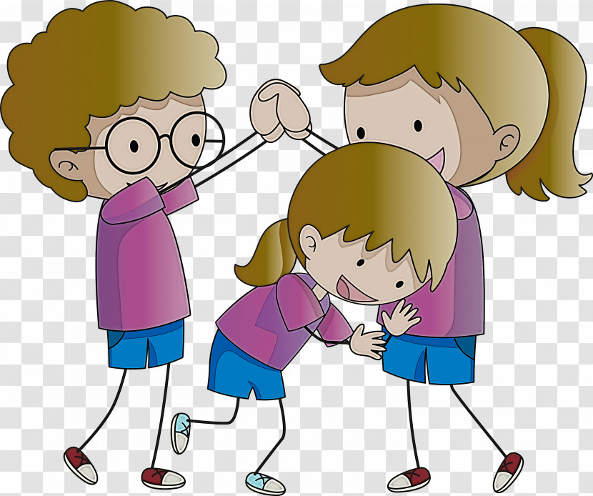 Cartoon Friendship Drawing Human Royalty-free Transparent PNG