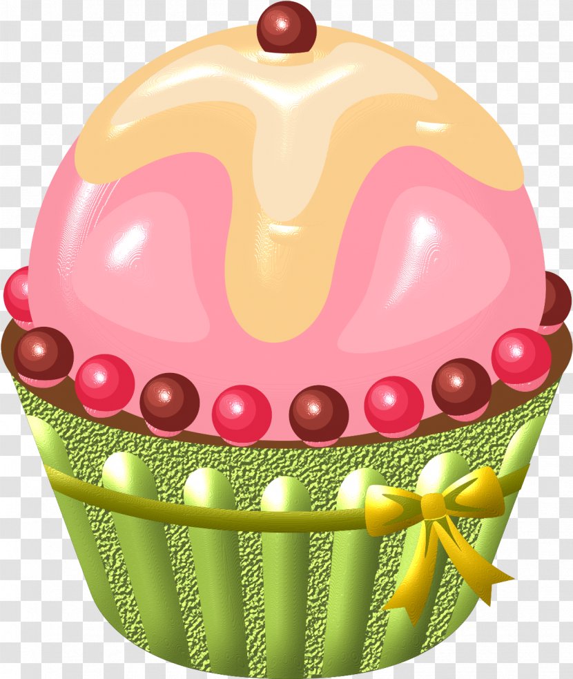 Pink Birthday Cake - American Muffins - Frozen Dessert Baking Cup Transparent PNG