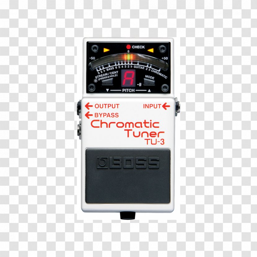 Electronic Tuner Effects Processors & Pedals BOSS TU-3 Chromatic Boss Corporation Pedalboard - Heart - Guitar Transparent PNG