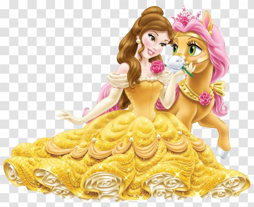 Belle Rapunzel Ariel Fa Mulan Princess Jasmine - Aurora - Disney With Cute Pony Transparent Clip Art Image Transparent PNG