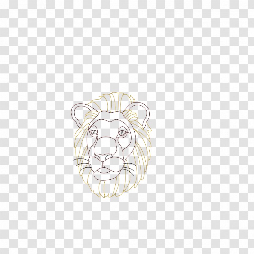 Lion Cat Drawing Mammal - Neck - Lions Head Transparent PNG