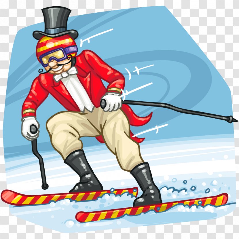 Clip Art Illustration Headgear Profession Character - Fiction - Skiing Downhill Transparent PNG