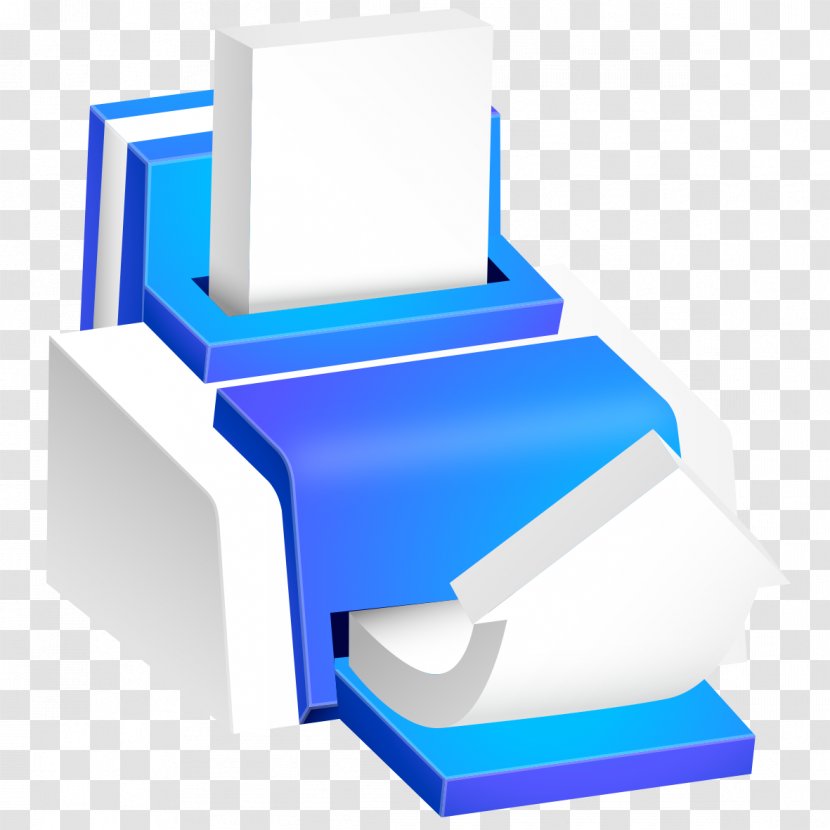 Printer Computer File - Template - Blue Transparent PNG