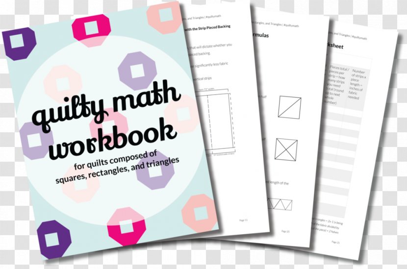 Paper Graphic Design Quilty Math Workbook: For Quilts Composed Of Squares, Rectangles, And Triangles - Rectangle - Quilt Rectangles Geometric Patterns Transparent PNG