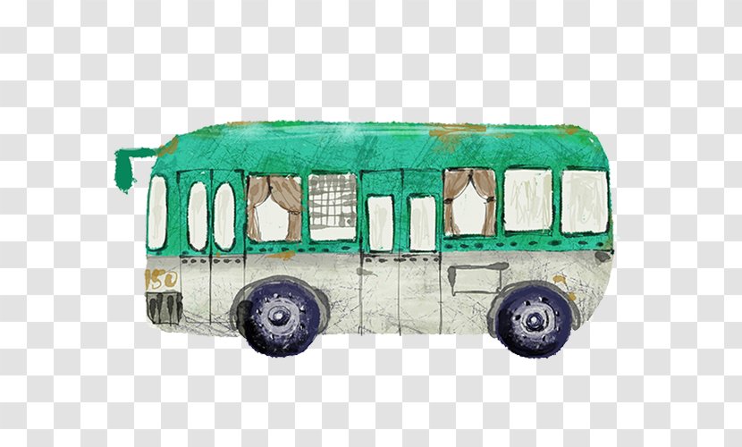 Car Bus Motor Vehicle Transport - Green Transparent PNG