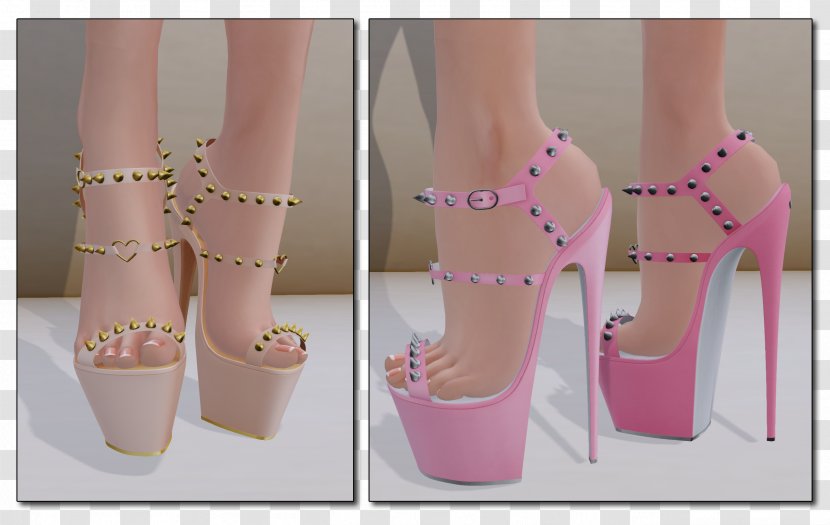 High-heeled Shoe Sandal Pink M Ankle - Tree Transparent PNG