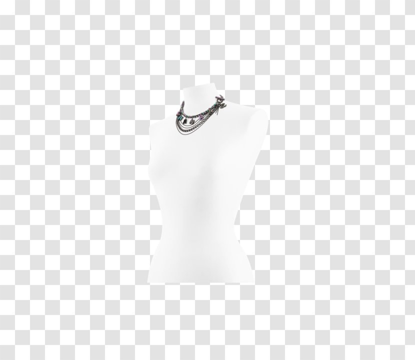 Necklace Shoulder - Silver - Jewelry Clothes Transparent PNG