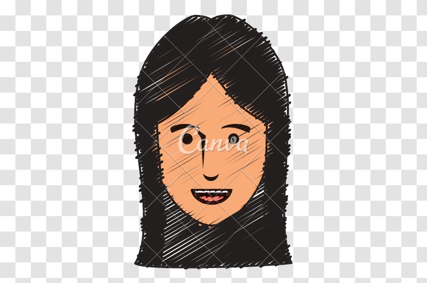 Drawing Portrait - Avatar - Happy Woman Transparent PNG