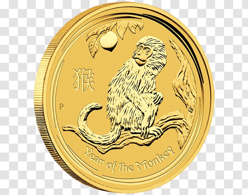 Perth Mint Monkey Bullion Coin Lunar Series - Silver - Year Of The Transparent PNG