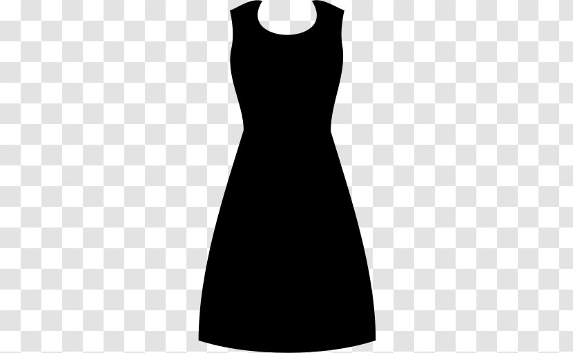 Little Black Dress Gown Sleeve Neck Transparent PNG
