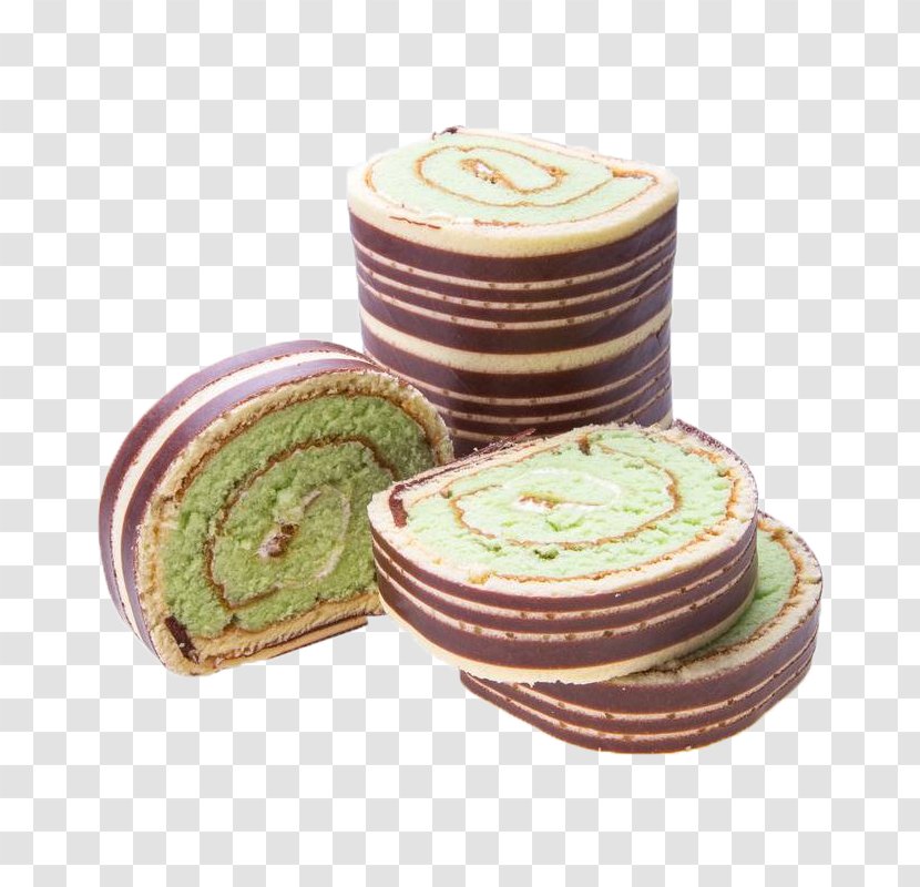 Teacake Matcha Swiss Roll Bakery - A Bunch Of Chopped Green Tea Cake Transparent PNG
