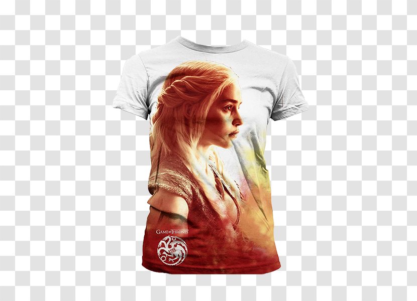T-shirt Daenerys Targaryen Sleeve Woman - Shoulder Transparent PNG