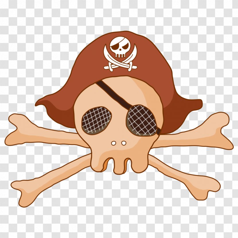 Piracy Jolly Roger Cartoon Illustration - Food - Pirate Flag Transparent PNG