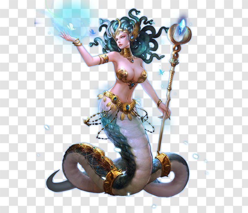 Medusa Lamia Gorgon Fantasy Fantastic Art - Elf - Monster Transparent PNG