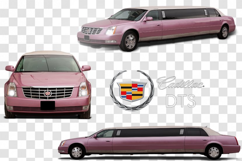 Car Cadillac DTS Brougham CTS - Brand - Pink Limousine Transparent PNG