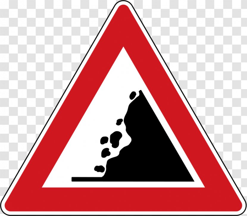 Warning Sign Traffic Rockfall - Landslide - Decision Transparent PNG