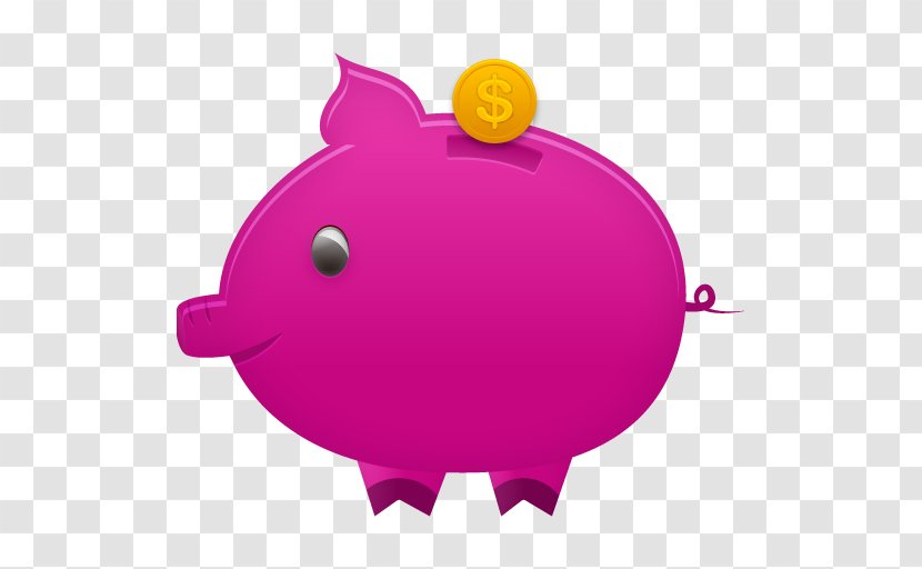 Pink Piggy Bank Purple Snout - Saving Transparent PNG
