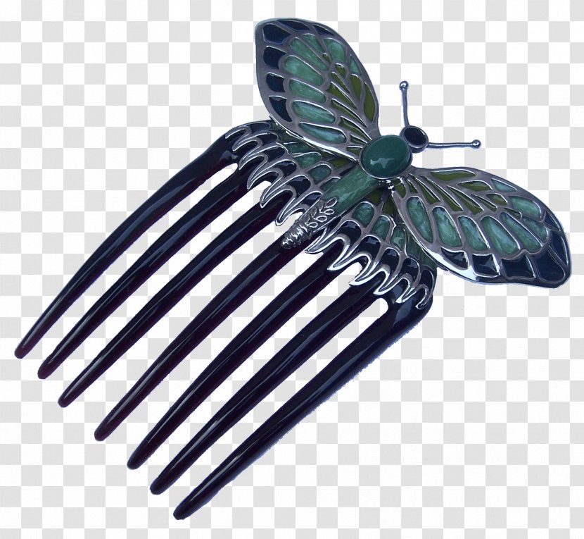 Butterfly Comb Peineta Kanzashi Hair - Aglais Transparent PNG