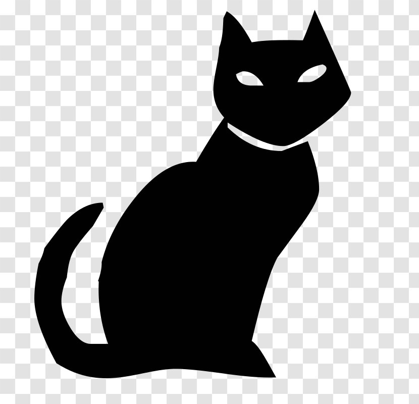 Black Cat Halloween - Silhouette Transparent PNG