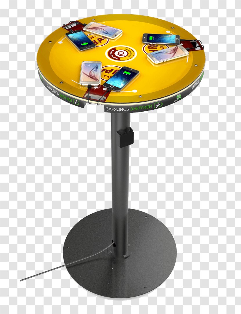 Battery Charger Charging Station Inductive Mobile Phones Qi - Table - Coctail Transparent PNG