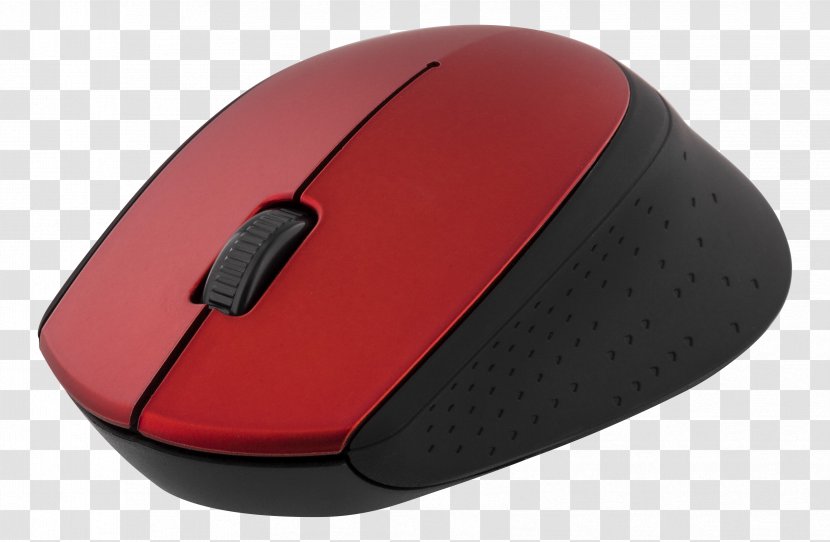 Computer Mouse Optical Wireless Scroll Wheel Scrolling - Electronic Device - Red Transparent PNG