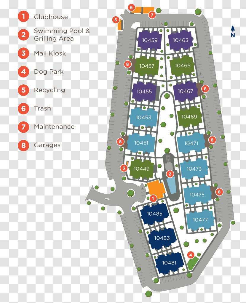 The Courtyards At Estero Site Plan Transparent PNG
