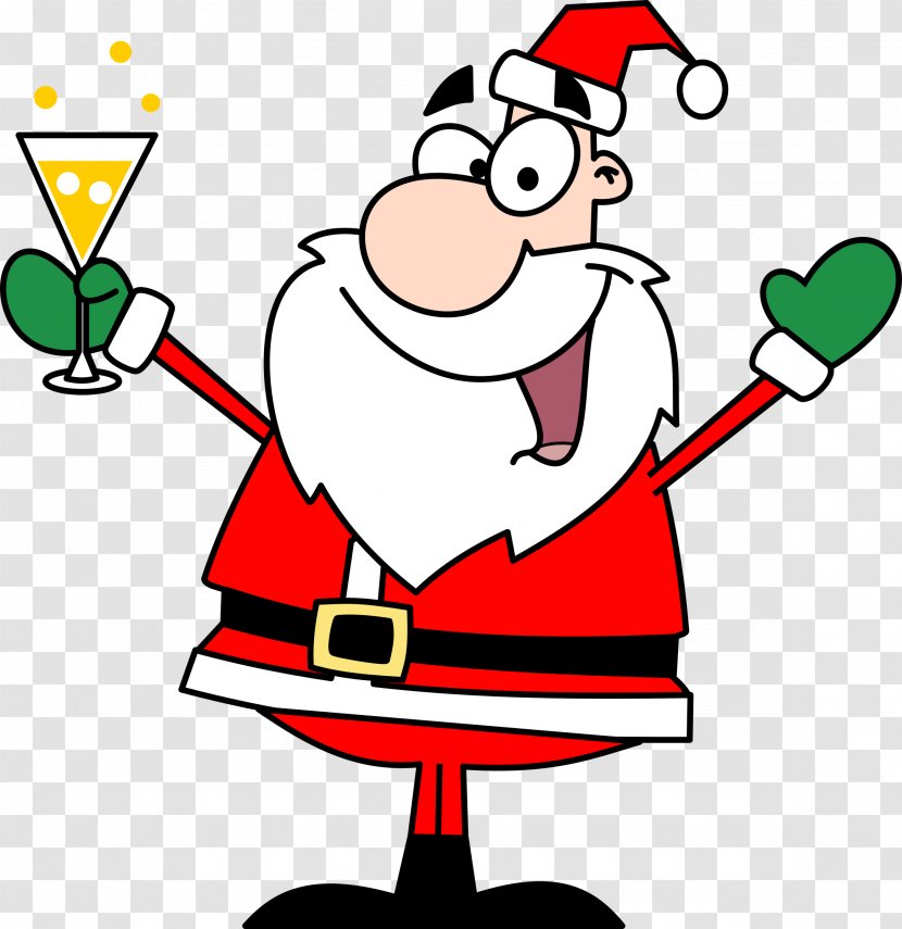 Wine Beer Santa Claus Alcoholic Drink - Root Transparent PNG