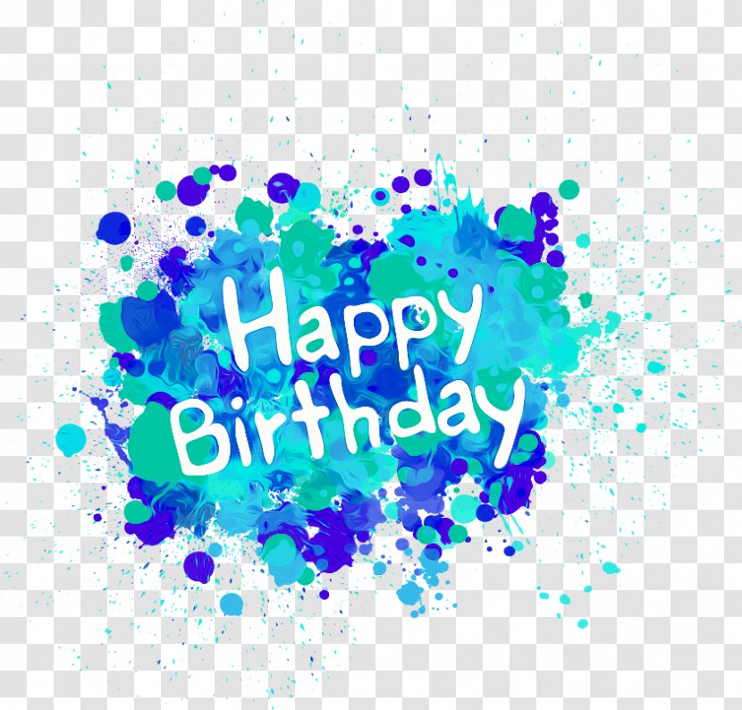 Birthday - Blue - Happy Transparent PNG