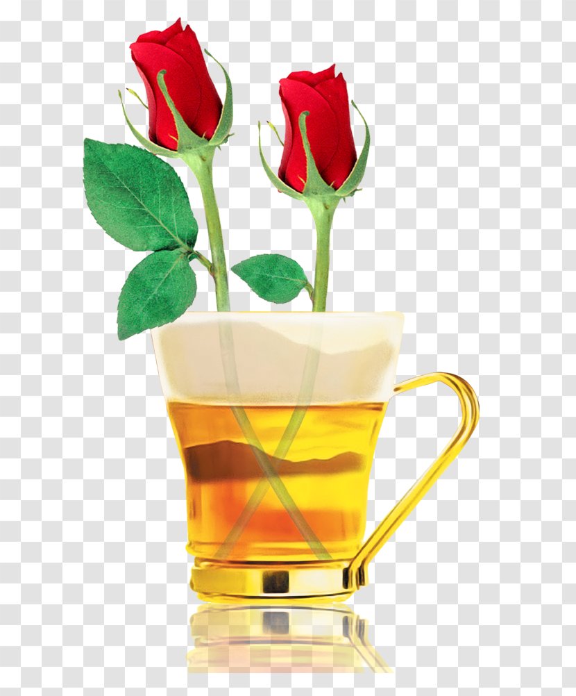 Beer Wine Drink - Flowerpot - Rose,beer Transparent PNG