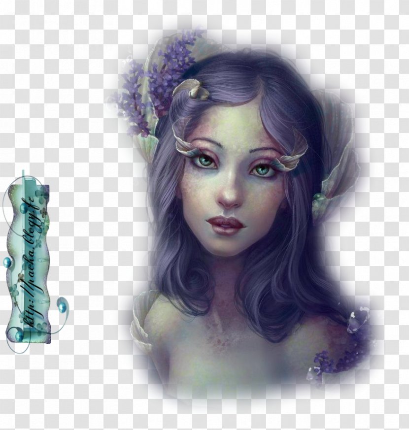 Fairy Portrait Mermaid Art Drawing - Flower Transparent PNG