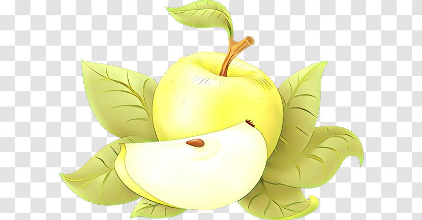 Yellow Leaf Plant Fruit Tree - Smile - Apple Transparent PNG