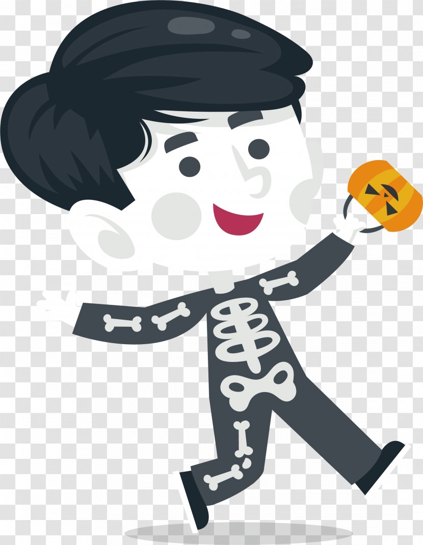 Halloween Download - Headgear - A Skeleton Boy Transparent PNG