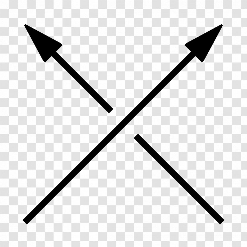Knot Writhe Arrow Information Diagram - Crossed Arrows Transparent PNG