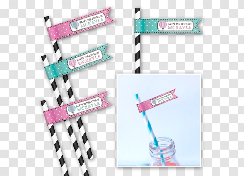 Hot Air Balloon Birthday Pink Teal - Red - Flag Transparent PNG