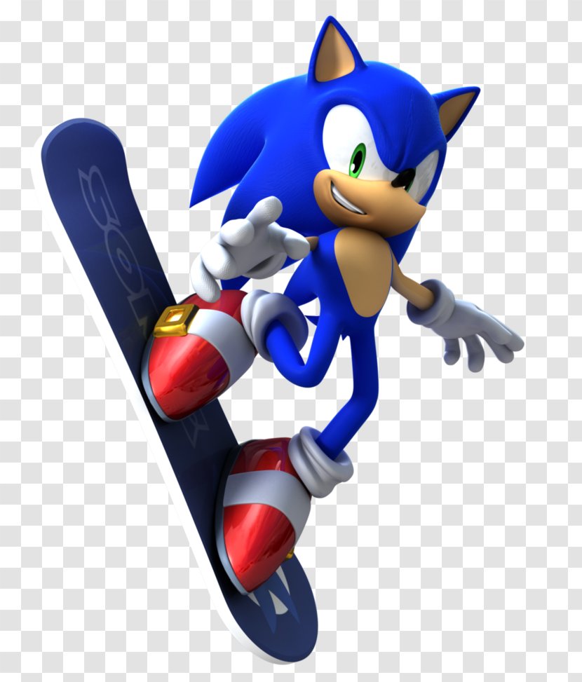 Mario & Sonic At The Olympic Games Mania Forces Snowboarding 3D - Hedgehog - Snowboard Transparent PNG