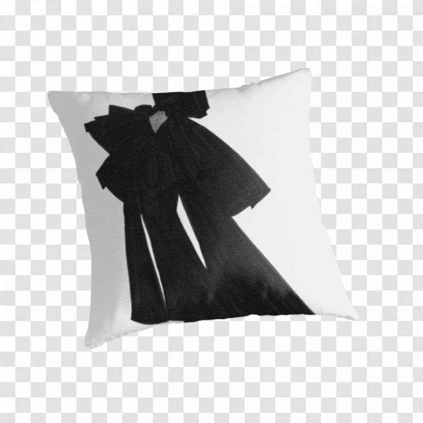 Throw Pillows Cushion White Black M - Dress Illustration Transparent PNG