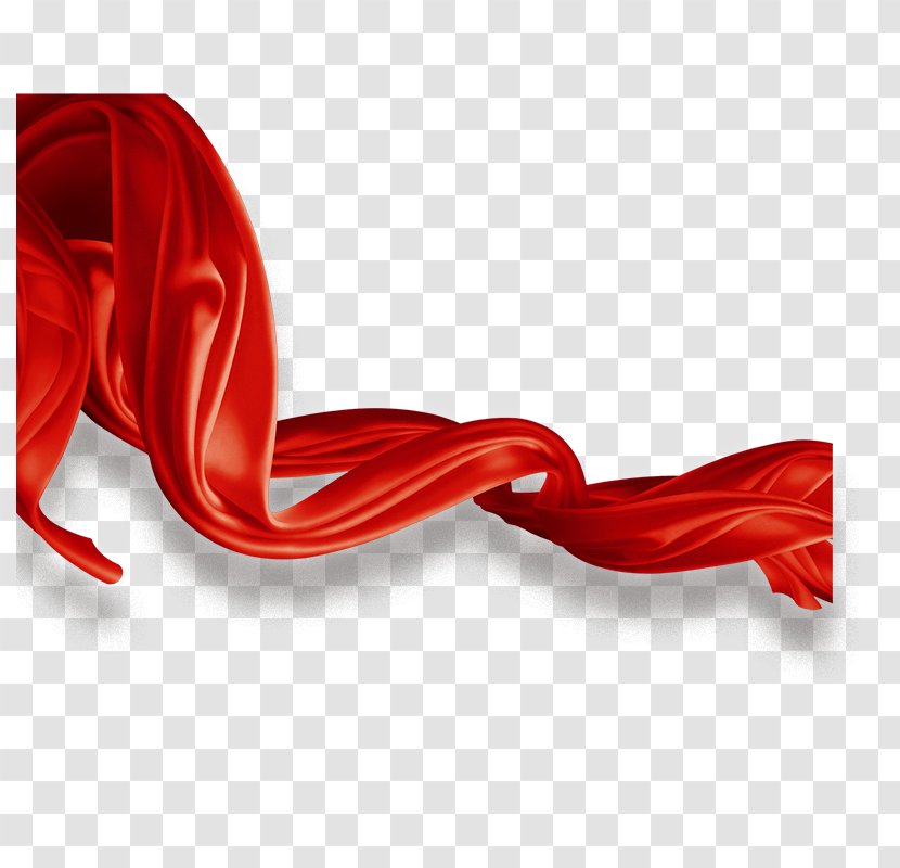 Red Ribbon - Watermark - Textile Transparent PNG