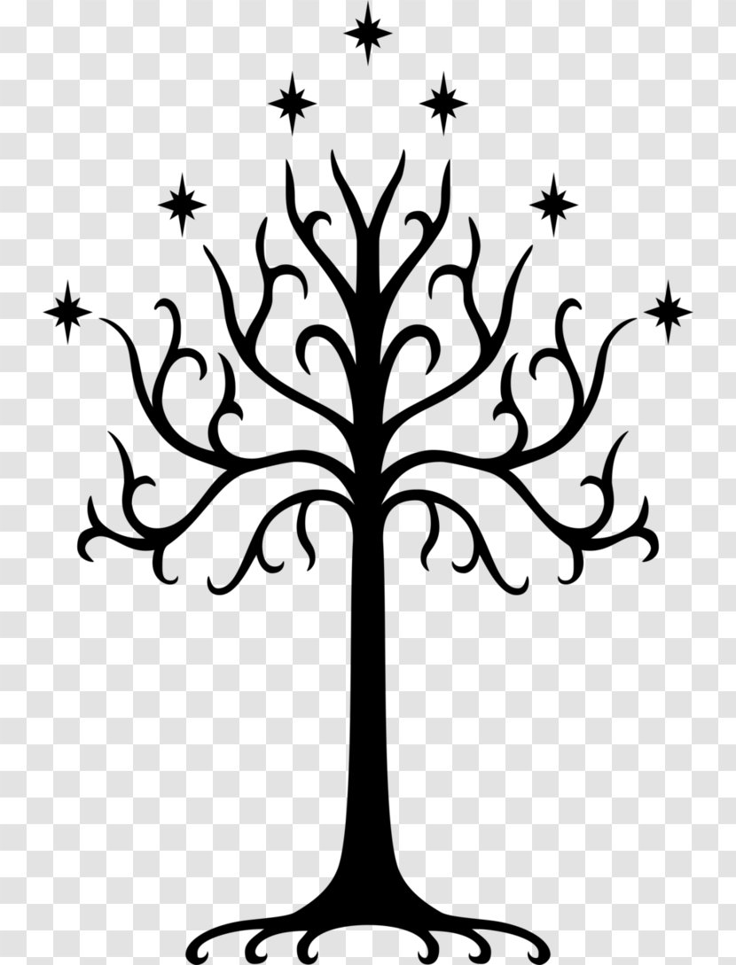 The Lord Of Rings Aragorn Arwen Treebeard White Tree Gondor - Silhouette Transparent PNG