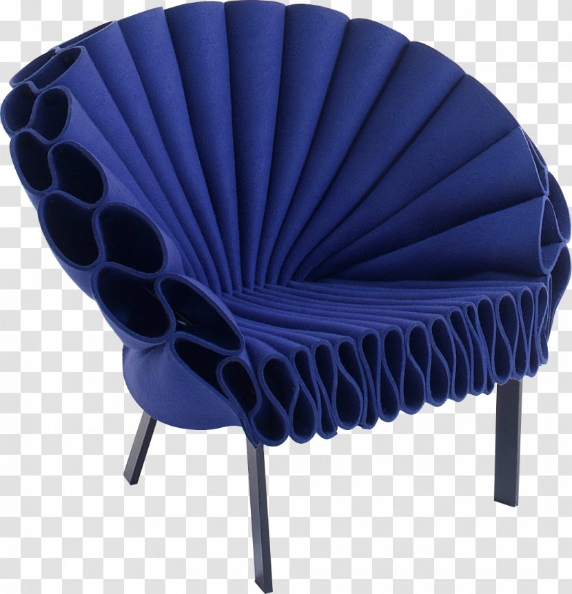 Chair Furniture Couch Poltrona Frau - Blue - Peafowl Transparent PNG