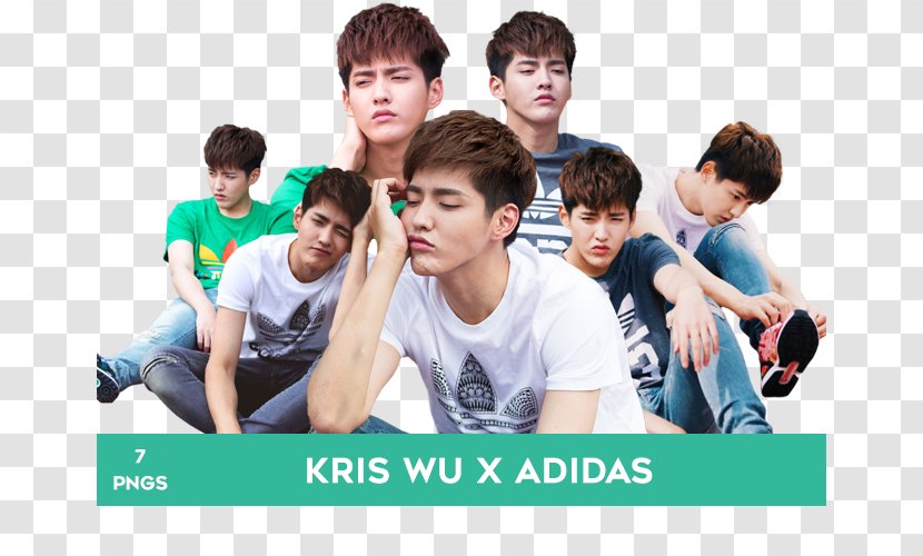 Kris Wu DeviantArt Artist EXO - Adidas Log Transparent PNG