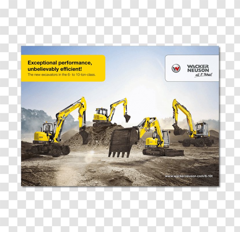 Wacker Neuson Heavy Machinery Kramer Company Excavator - Machine - 4s Shop Poster Transparent PNG